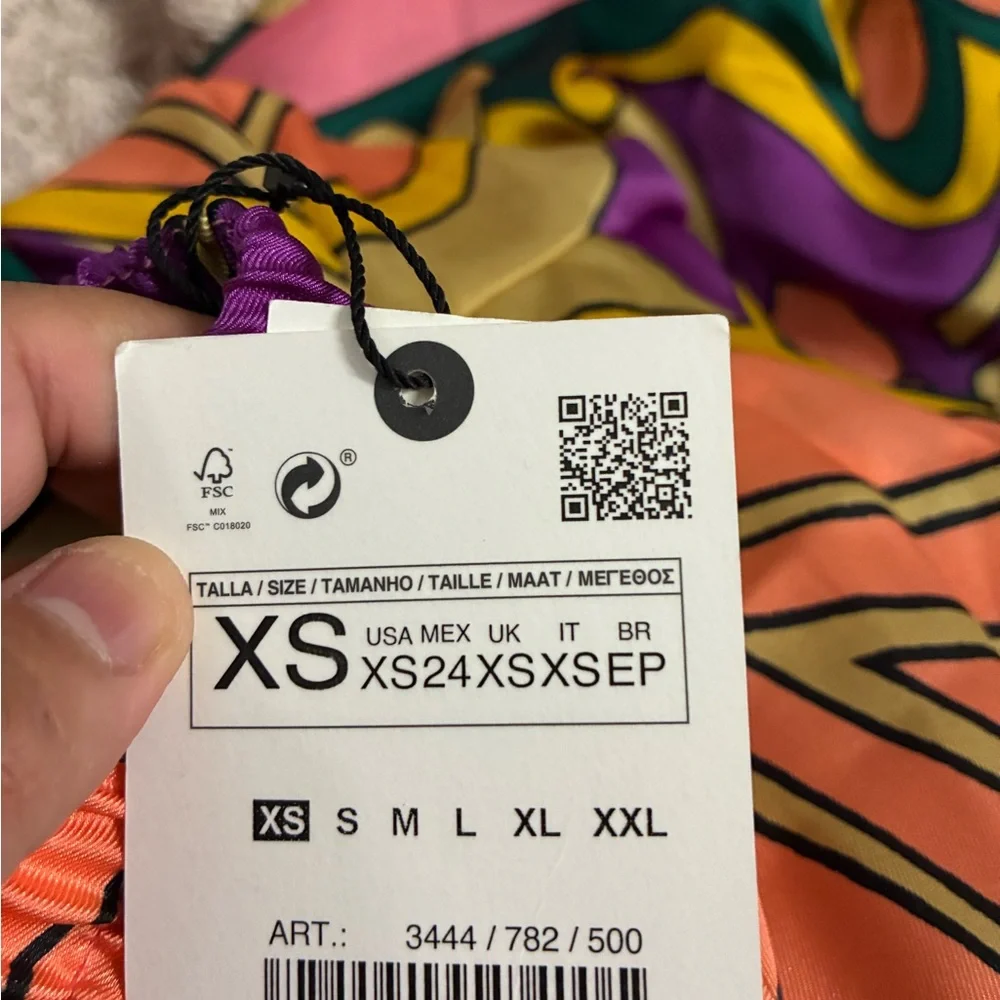 Zara Colorful Patterned Drawstring Pants - Picture 2 of 4